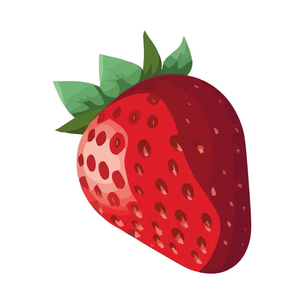 成熟的草莓 新鲜自自然美味农场图标分离出来的 — 图库矢量图片