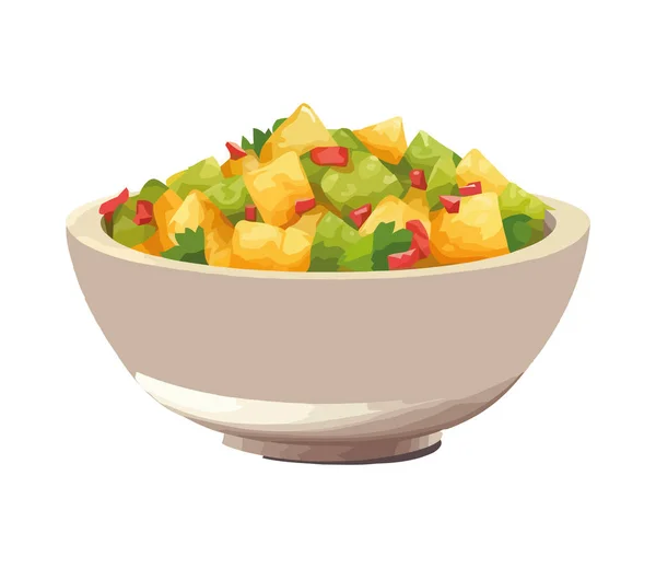Sağlıklı Vejetaryen Salatası — Stok Vektör