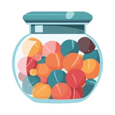 Taze şeker kasesi, sağlıklı atıştırmalık ikonu izole