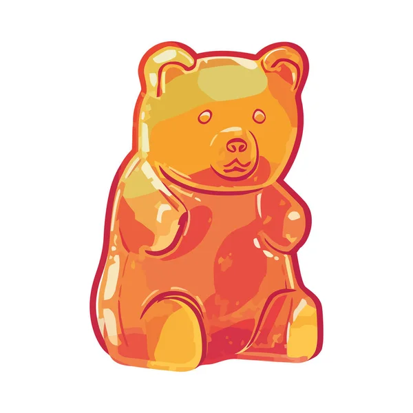 Солодкий Жувальний Ведмідь Значок Ізольований Дизайн — стоковий вектор