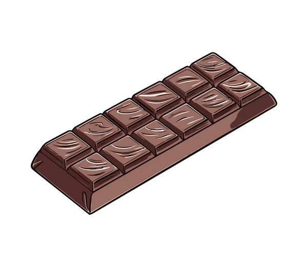 Chocolate Barra Dulce Snack Stack Icono Aislado — Vector de stock