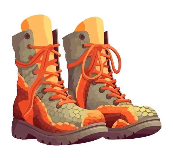 Hiking Boots Icon Isolated — Stock Vector