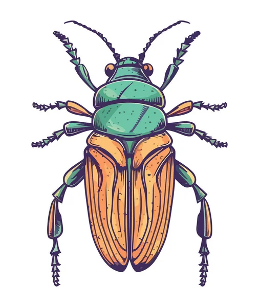 Petit Animal Insecte Icône Conception Isolée — Image vectorielle