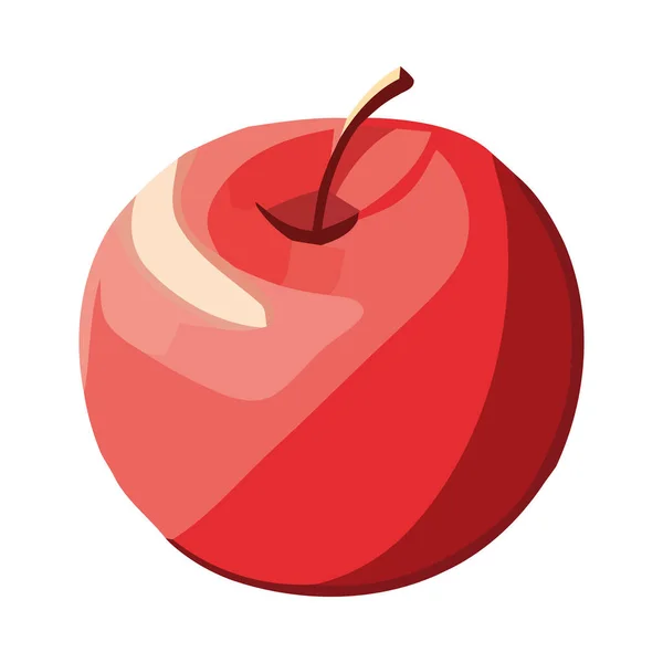 多汁的有机苹果 象征着健康的饮食图标被隔离 — 图库矢量图片