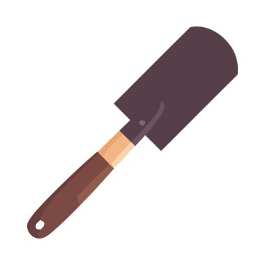 Metalik bahçe malzemeleri ikonu tasarımı izole edildi