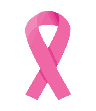 Göğüs kanseri destek kurdelesi, umut simgesi izole