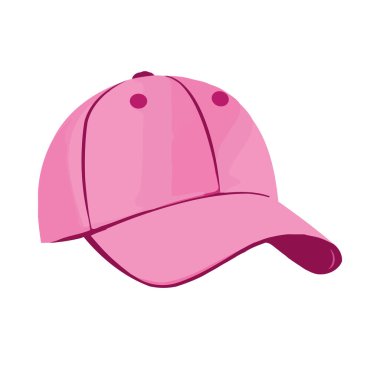 Beyaz arkaplan vektör simgesi üzerindeki beyzbol başlığı simgesi izole edildi