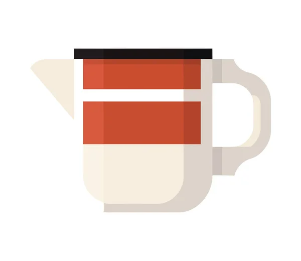 Becher Mit Schäumendem Cappuccino Perfektes Morgengebräu Symbol Isoliert — Stockvektor