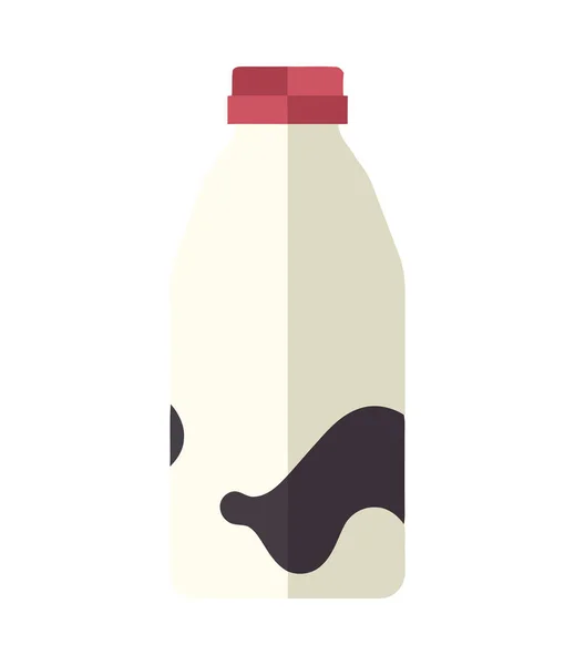 Bio Milchflaschen Symbol Mit Frischwellen Symbol Isoliert — Stockvektor