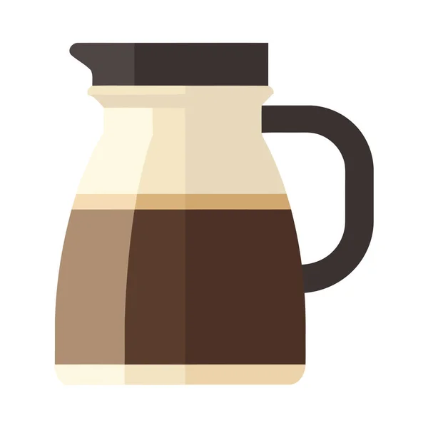 Etiket Simgesi Izole Edilmiş Kavanozdaki Organik Kahve — Stok Vektör