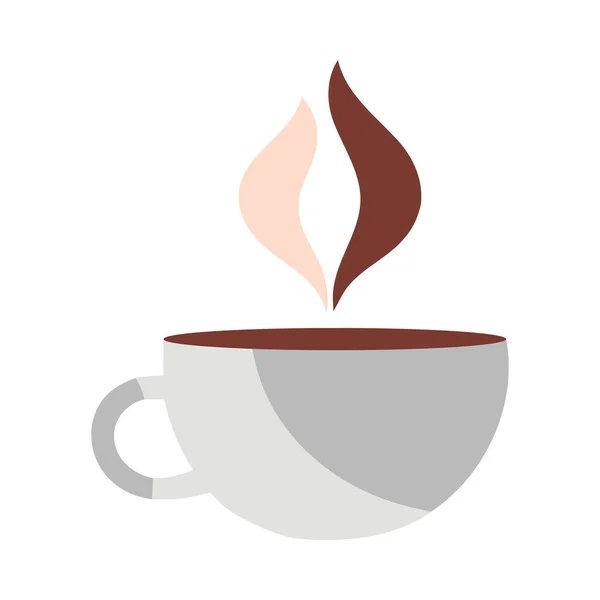 マグカップのアイコンから分離された蒸気に象徴される熱い飲み物 — ストックベクタ