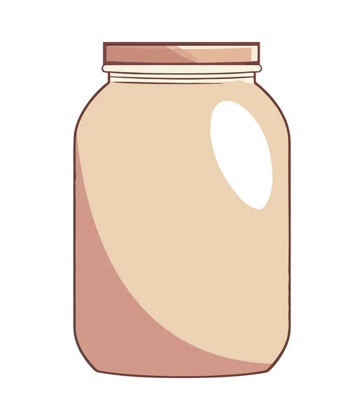 Органическая Бутылка Меда Крышкой Этикеткой — стоковый вектор