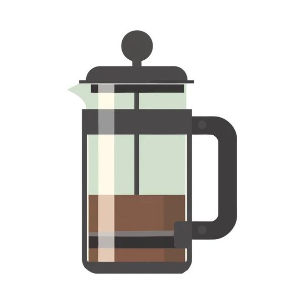 Refreshing Coffee French Press Icon Isolated — Stock Vector