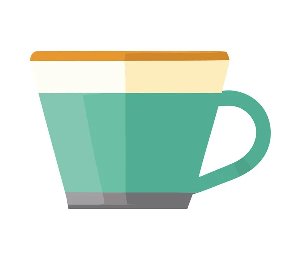 Kahve Kupası Simgesi Kafeini Isı Ikonunu Simgeliyor — Stok Vektör