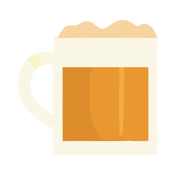 Símbolo Bebida Espumosa Ícone Design Rótulo Cervejaria Amarela Isolado —  Vetores de Stock