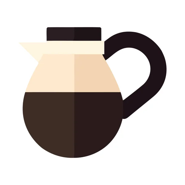 Kol Simgesi Izole Edilmiş Kupada Sıcak Kahve — Stok Vektör