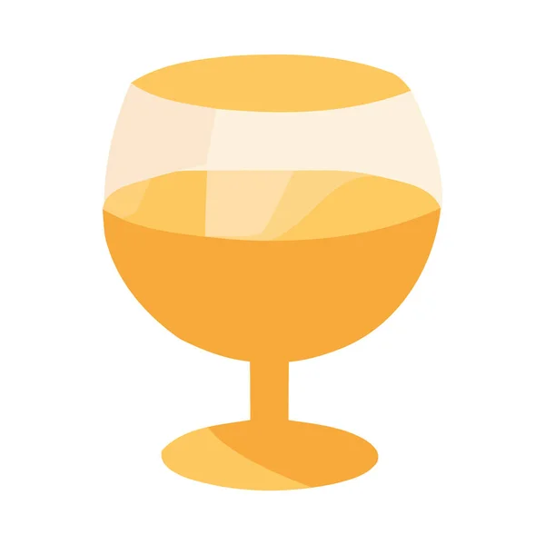 Verre Vin Luxe Célébration Icône Gastronomique Isolé — Image vectorielle