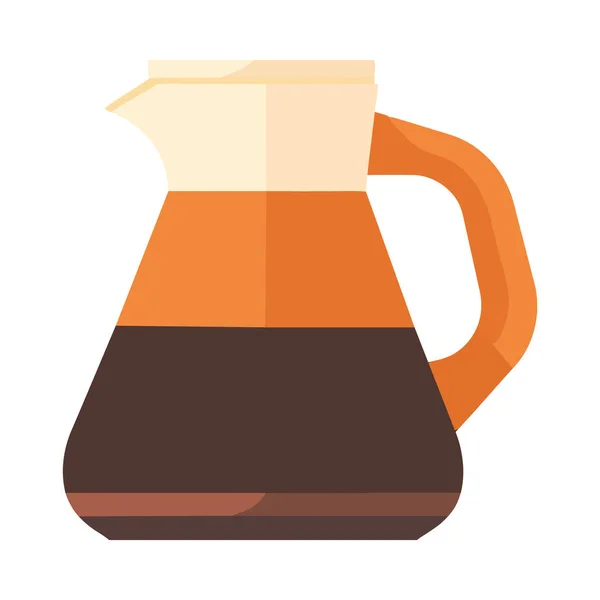 Kahve Ikonu Izole Edilmiş Bir Çaydanlığın Vektör Çizimi — Stok Vektör