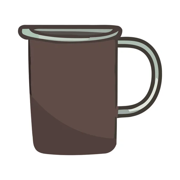 Kaffekopp Ikon Design Med Handtag Vektor Isolerad — Stock vektor