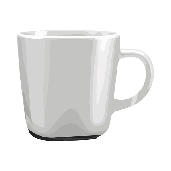 Boisson Chaude Dans Une Tasse Booster Caféine Icône Nécessaire Isolé — Image vectorielle