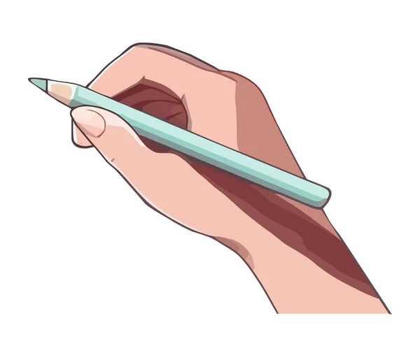 手握铅笔勾画出一个独创的设计图标 — 图库矢量图片