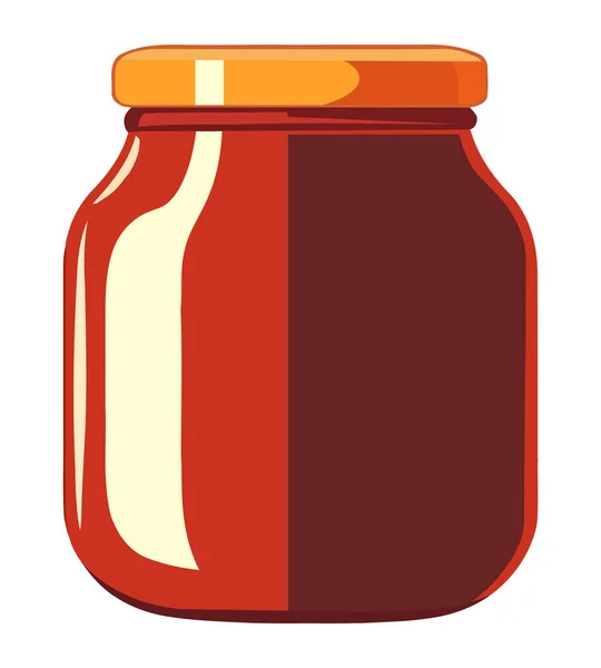 Органічний Мед Банці Значок Солодкої Їжі Ізольований — стоковий вектор