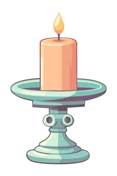 用孤立的蜡烛图标庆祝灵性 — 图库矢量图片