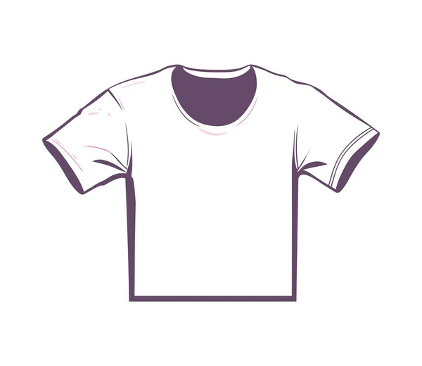 流行男式衬衫设计扁平图标隔离 — 图库矢量图片