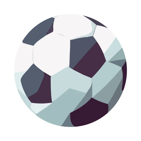 Ballon Football Symbolise Activité Amusante Icône Compétition Isolé — Image vectorielle