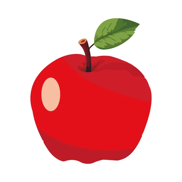 Ζουμερά Φέτα Μήλου Σύμβολο Της Υγιεινής Διατροφής Εικονίδιο Απομονωμένο — Διανυσματικό Αρχείο