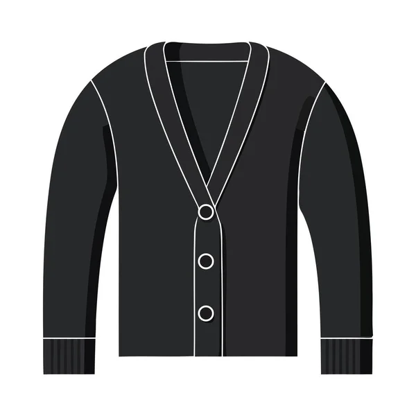 Moda Ikonu Modern Giysi Ceketi Izole Edildi — Stok Vektör