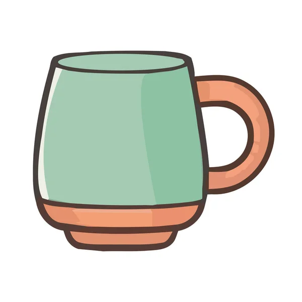 Kaffeebecher Symbol Mit Henkelsymbol Isoliert — Stockvektor