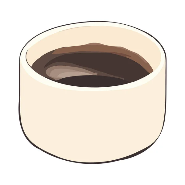 Kaffeetasse Symbol Mit Dampf Und Untertasse Symbol Isoliert — Stockvektor