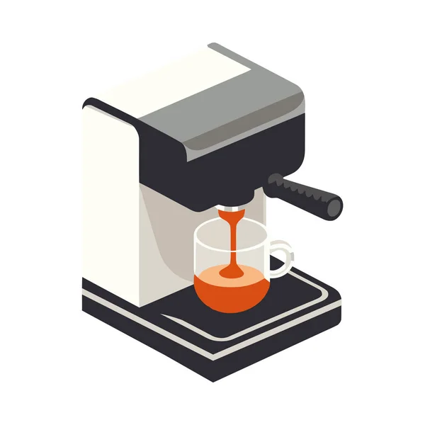 Coffeeshop Symbol Moderner Maschinen Symbol Isoliert — Stockvektor