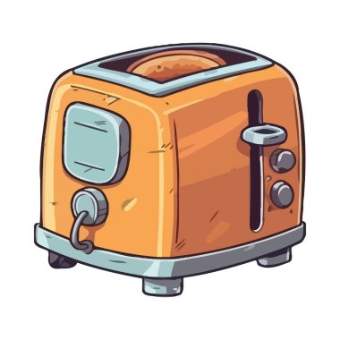 Tost makinesi modern mutfak simgesi izole edildi