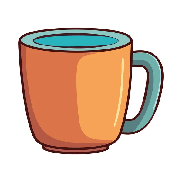 Kávový Šálek Ilustrace Žlutém Pozadí Design Ikona Izolované — Stockový vektor