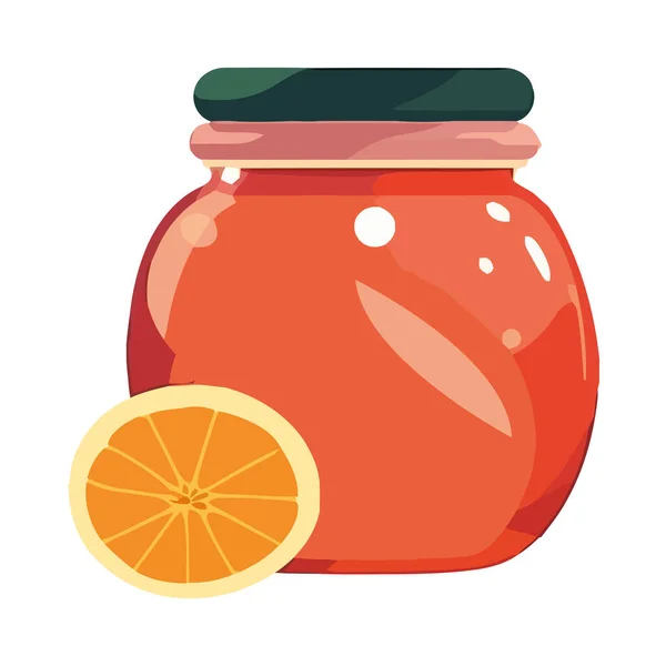 Frisches Obst Einem Glas Illustration Symbol Isoliert — Stockvektor