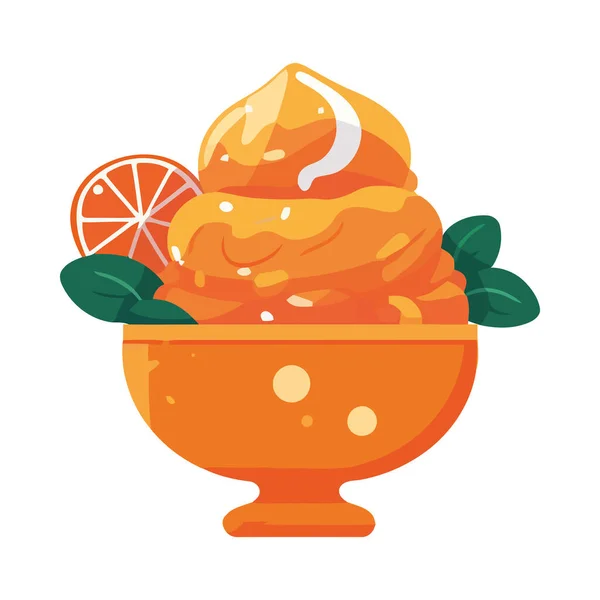Παγωτό Φρέσκα Φρούτα Γλυκό Και Υγιές Εικονίδιο Απομονωμένο — Διανυσματικό Αρχείο