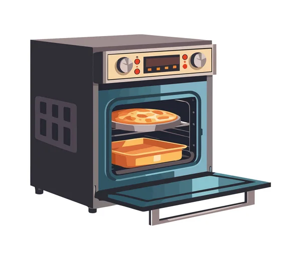 Gegrilltes Brot Der Modernen Küche Mit Gerätesymbol Isoliert — Stockvektor