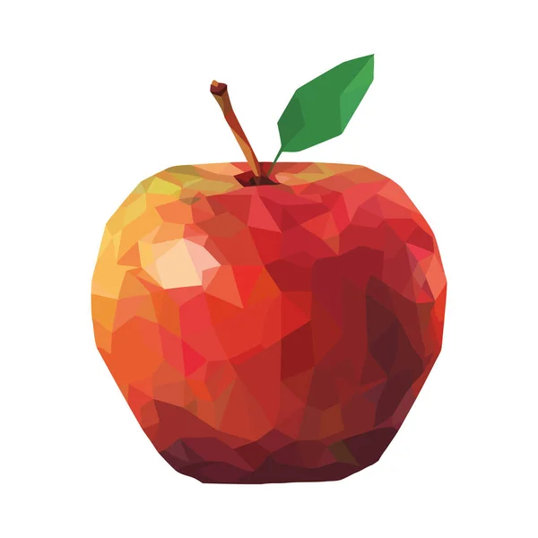 Frischer Apfel Symbolisiert Gesunde Ernährung — Stockvektor
