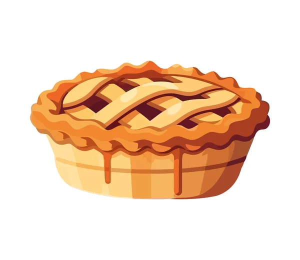 Pişirilmiş Tatlı Pasta Ikonu Tasarımı Izole — Stok Vektör