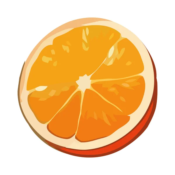 Orangenscheiben Frische Und Gesunde Ernährung Ikone Isoliert — Stockvektor
