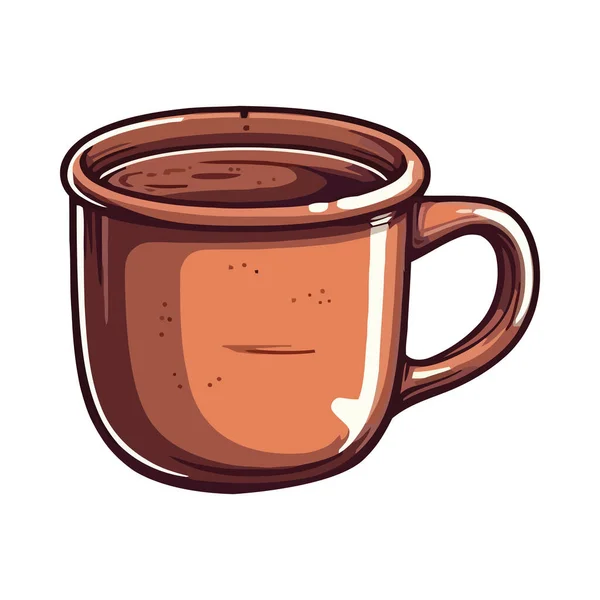 可爱的咖啡杯 扁平图标隔离 — 图库矢量图片