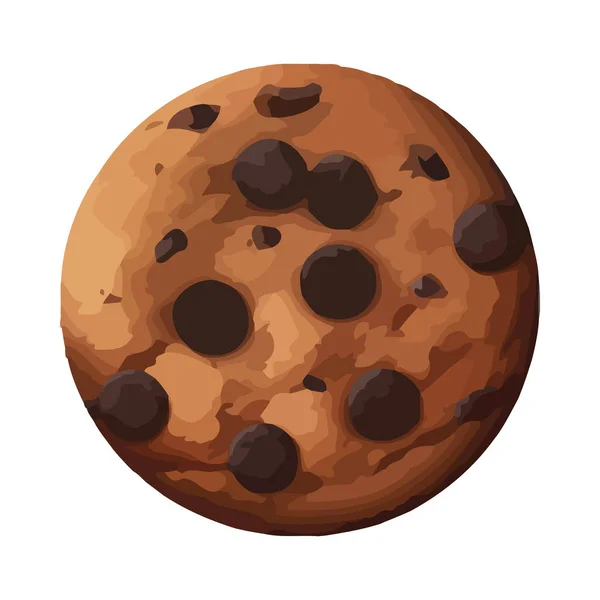 Изолированная Иконка Шоколадного Печенья — стоковый вектор