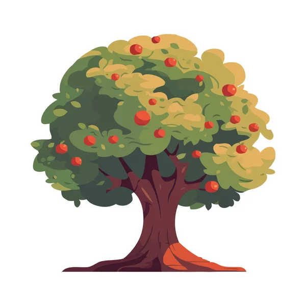 stock vector growth nature fruit tree illustration icon isolated