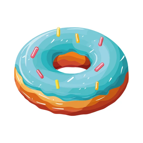 Gourmet Donut Süßes Dessert Ikone Isoliert — Stockvektor