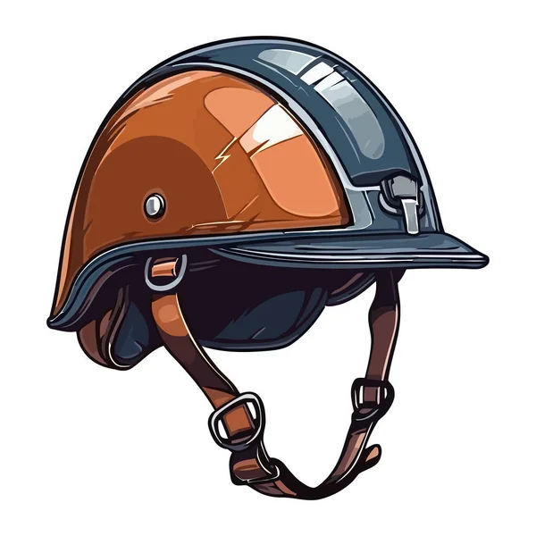 Jockeys Helmet Icon Flat Style Isolated Design — Stock Vector