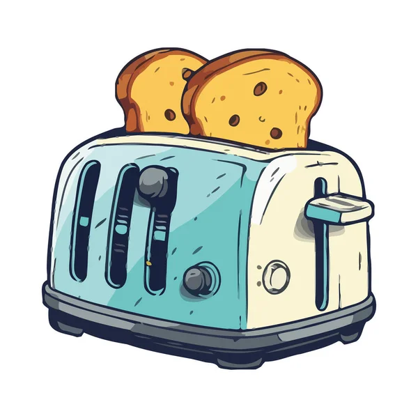 Підсмажений Хліб Свіжий Кухонної Ікони Ізольований — стоковий вектор
