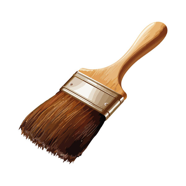 Paintbrush construction and repair tool icon isolated