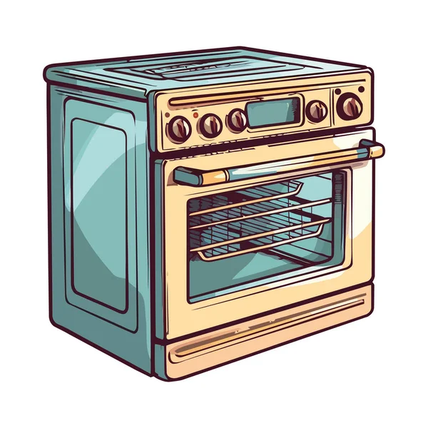 Σύγχρονη Κουζίνα Εξοπλισμό Φούρνο Εικονίδιο Απομονωμένο — Διανυσματικό Αρχείο